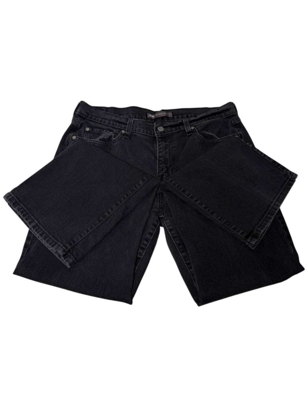 Vintage Levi's 515 Bootcut Jeans Womens 12 Black Wash Mid Rise Silver Tab Levis